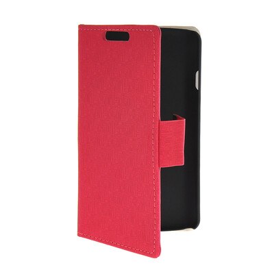 

MOONCASE Slim Leather Side Flip Wallet Card Slot Pouch Stand Shell Back ЧЕХОЛ ДЛЯ LG F70 Hot pink