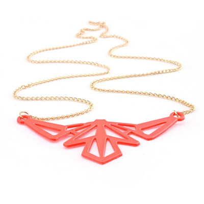 

Fashion Jewelry Geometric Patterns Hollow Bat Wings Long Chain Sweater Necklace