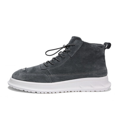 

Mens shoes autumn mens shoes Korean version of the trend of breathable sports shoes wild high-top shoes shoes