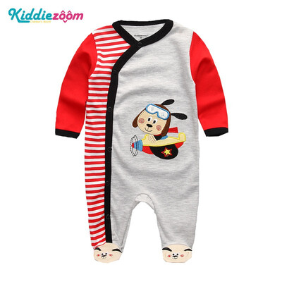 

Kiddiezoom Jumpsuit Long Sleeve Spring Autumn Baby Rompers Cotton Newborn 0-12Months Baby Clothes Stars Stripes Baby Supplies
