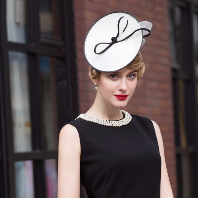 

New European Fashion Hat Lady Elegant Dress Up Cap All-match Party Fedoras Hat Girls Church Cap Wear B-7525