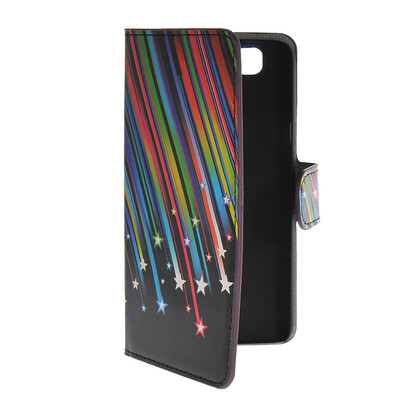 

MOONCASE Meteor style Leather Side Flip Wallet Card Slot Stand Pouch чехол для Wiko Rainbow / 4G