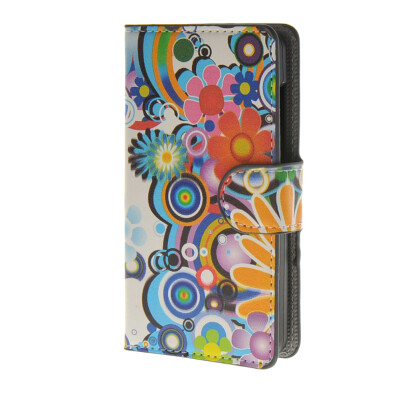 

MOONCASE Flower style Leather Wallet Flip Card Slot Stand Pouch Case Cover for Microsoft Lumia 430 A01