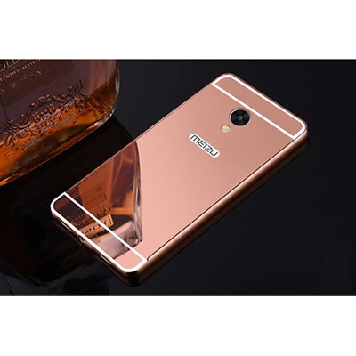 

Fashion Shining Mirror effect Hybrid case For Meizu M3 M3s M5 M5s M6 mini Note Aluminum Alloy Meta frame Hard PC back bag Bumper