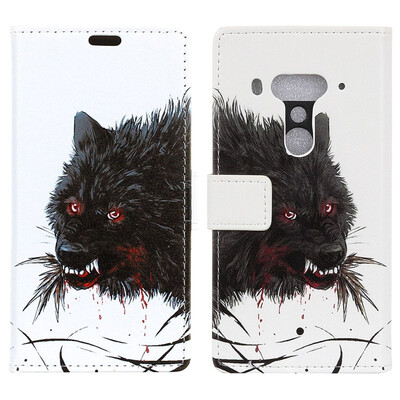 

MOONCASE HTC U12 Painted Leather Case - Hungry Wolf