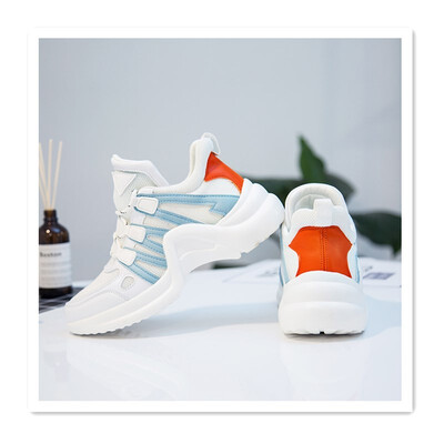 

New low shoes womens shoes round head mesh shoes adhesive shoes rubber Korean version of the belt womens shoes street shoot new