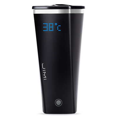 

Jimmy has JIMI practical creative smart gift cup display temperature LED screen accompanying cup coffee office cup gift box i cup black