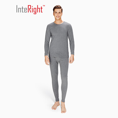 

INTERIGHT Mens Elastic Round Neck Printed Underwear on Green
