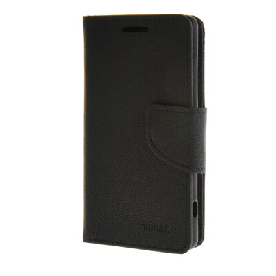 

MOONCASE Splice Color Leather Wallet Flip Card Slot Bracket Back Case Cover for Sony Xperia Z4 Compact (Mini) Black01