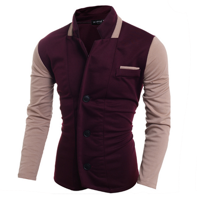 

Zogaa New Mens Suit Fashion Casual Color Matching