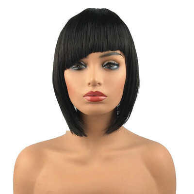 

StrongBeauty Short Natural Black BOB Wigs for Women Synthetic Wigs