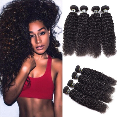 

8A Jerry Curly Indian Virgin Hair 4 Bundles Kinky Curly Hair Amazing Unprocessed Virgin Hair Fast Shipping New Arrival