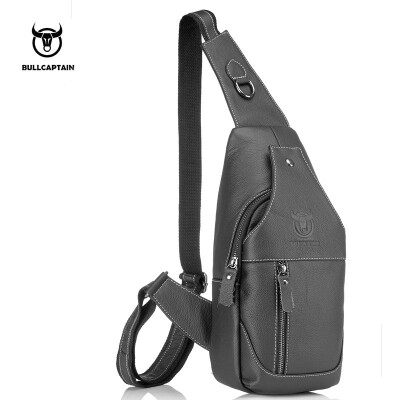 

BULL CAPTAIN 2017 Fashion Genuine Leather Crossbody Bags men casual messenger bag Small Brand Designer Male Shoulder Bag 019