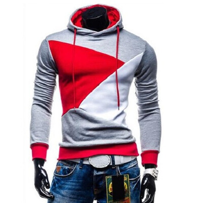 

Zogaa New Mens Hoodie Color Matching Hooded