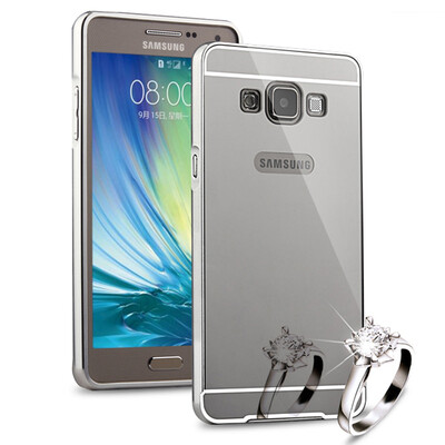 

MOONCASE Metal Frame Edge Mirror Back 2 in 1 Thin Case Cover for Samsung Galaxy A7