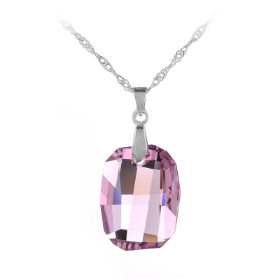 

Aiyaya America&Europen Style Pink Crrystal 10kt Gold Plated Pendant Necklaces