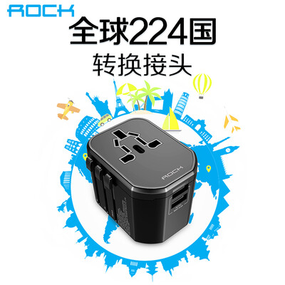 

ROCK Universal Conversion Plug Universal Socket Dual USB Charger