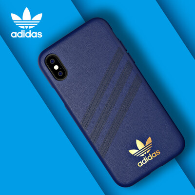 

Adidas new Apple iPhone XXs 58-inch mobile phone case protective sleeve fashion three bars Samba series white