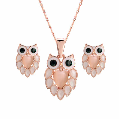 

Yoursfs Super Cute Owl Jewelry SetNecklace Earring SetSilver Color with AAA Qualtiy Austria Crystal Christmas Gift