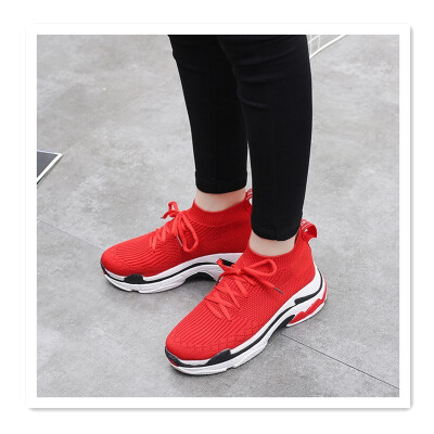 

2018 new net red old sneakers women wild Korean casual socks shoes college wind socks a pedal soup cake tide