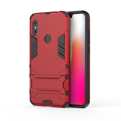 

Fecoprior TPU PC Case For Xiaomi Redmi Note 6 Note6 Back Cover Stand Armor Shield Celulars Fundas Coque
