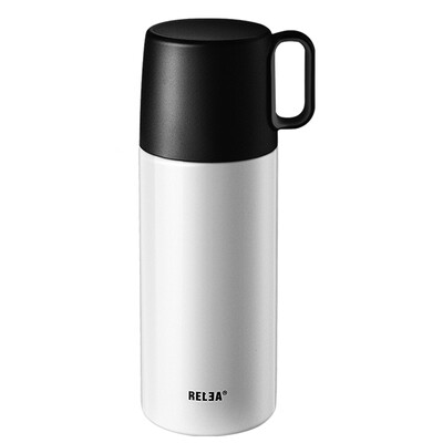 

RELEA Cup 350ML Men&women students creative portable stainless steel large capacity insulation cups freedom moonlight white