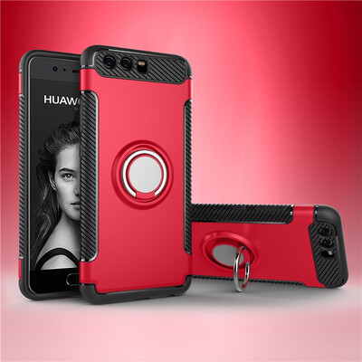 

Fivice Huawei P10 case PC metal ring shell magnetic car bracket TPU phone case