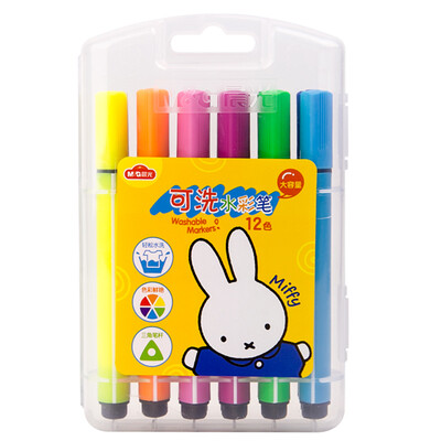 

Morning Light &G Miffy Series 12 Color Washable Triangle Stick Watercolor Brush Child Brush 12pcsBox FCP90181