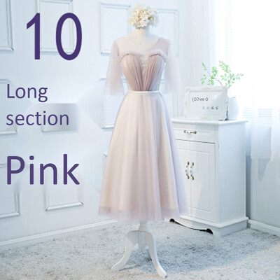

Bridesmaid Dress 2018 Elegant Long Wedding Sisters Group Light Pink Bridesmaid Dress Female Party Evening Dress