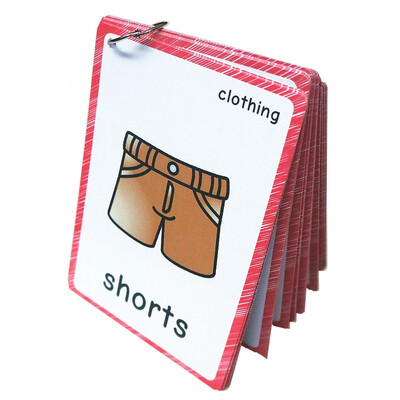 

36Pieces Clothing accessories Flash Cards-English word learning card&pocket size flash card for Preschool-English Vocabulary Cards