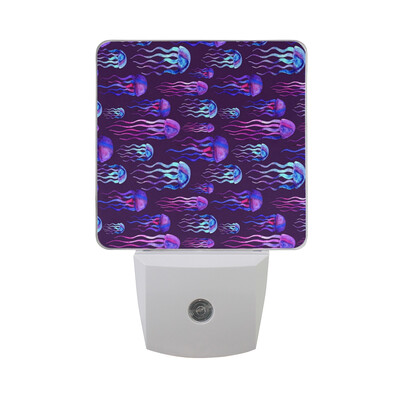 

ALAZA LED Night Light With Smart Dusk To Dawn SensorGreen Jellyfish Medusas Plug In Night Light