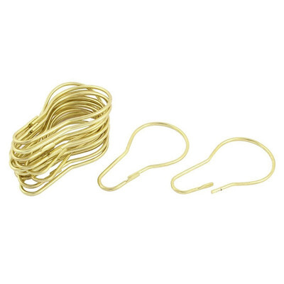 

UpperX 20 Pieces Gold Tone Calabash Design Shower Curtain Rings Hooks Metal Bathroom