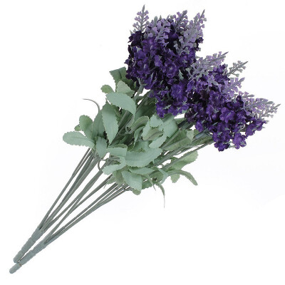 

NicerDicer 10Heads Lavender Flower Silk Artificial Bouquet Wedding Home Party Decor Crafts