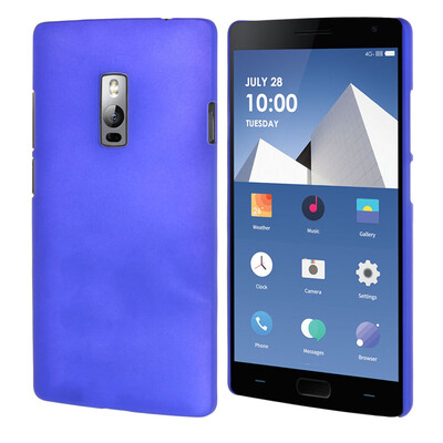 

MOONCASE 1+ OnePlus Two 2 ЧЕХОЛ ДЛЯ Hard Rubber Back Protective Dark Blue
