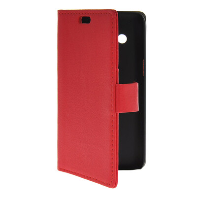 

MOONCASE Slim Leather Flip Wallet Card Pouch with Kickstand Shell Back Case Cover for Samsung Galaxy Core 4G G3518 Red