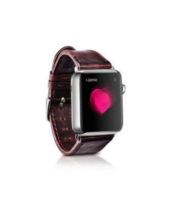 

Watch Accessories Retro Brown Genuine Leather Strap With Adapter For Apple Watch Band 38mm iWatch Watchband