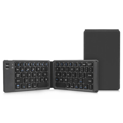 

BOWHB022S Folding Wireless Bluetooth Keyboard ipad Tablet Phone Computer Universal Office Keypad Gray