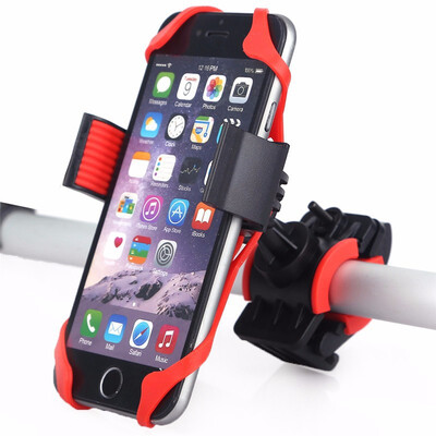 

Bicycle Motorcycle Handlebar Clip Phone Holder Mount Support Bike Adjustable Stand Holder Silicone Anti-Slip