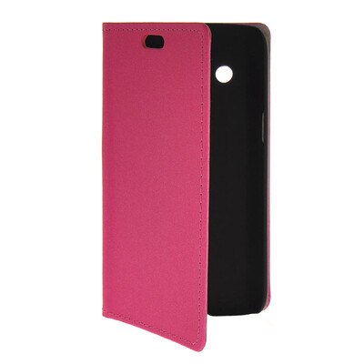 

MOONCASE Slim Leather Flip Wallet Card Pouch with Kickstand Shell Back ЧЕХОЛ ДЛЯ Samsung Galaxy Core 4G G3518 Hot pink