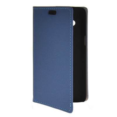 

MOONCASE Slim Leather Flip Wallet Card Pouch with Kickstand Shell Back ЧЕХОЛ ДЛЯ Samsung Galaxy Core 4G G3518 Sapphire