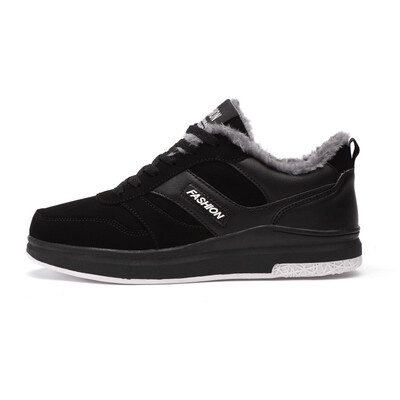 

2018 Trendy Running Shoes For Men BlackGrey Warm Jogging Shoes For Men Running Trainers With Fur Winter Popular Sneakers Men