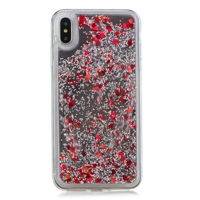 

Fecoprior Back Cover For iPhone  Max Case Mirror Glitter Liquid Quicksand Shining Dynamic Fundas Coque Celulars Capa