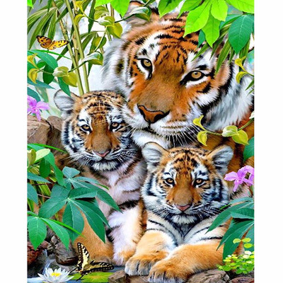 

diy Diamond embroidery decoration 8d diamond painting cross stitchti tiger vase Mosaic rhinestone pasted pattern gift