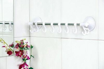 

MyMei NEW Suction Cup Hanger Hooks Vacuum in Bathroom Kitchen Wall Sucking Hanger Rack