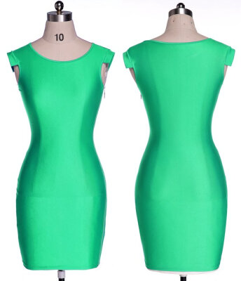 

Womens Sexy Side Zipper Business OL Wear to Work Fitted Stretch Bodycon Pencil Dress Short Mini Dress