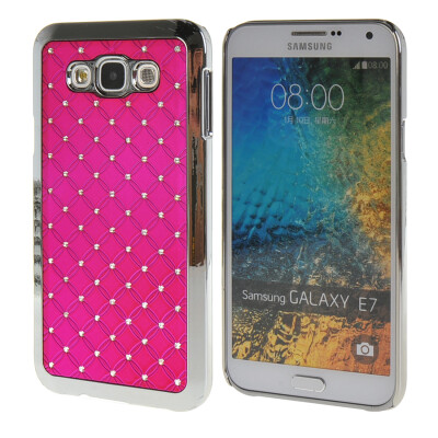 

MOONCASE Galsxy E7 Case Hard Luxury Chrome Rhinestone Bling Star Back Case Cover for Samsung Galsxy E7 Pink