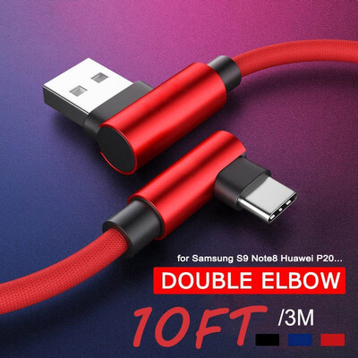 

10FT Micro USB Charging Braided Cable for Android Samsung S7 S7 Edge S6 Huawei Xiaomi