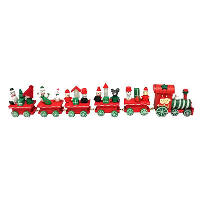

Wooden Mini Train Toy Santa Claus Christmas Ornament Decoration Festival Gift Kids Toys