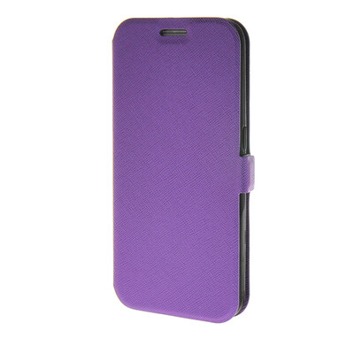 

MOONCASE Cross pattern Flip Pouch Leather Wallet Slim Stand чехол для Samsung Galaxy S6 Purple