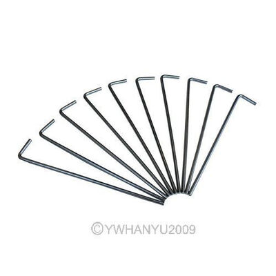 

8pcs NEW Tent Pegs Steel Round Stakes Nail Kits Fit Outdoor Camping Trip 270285